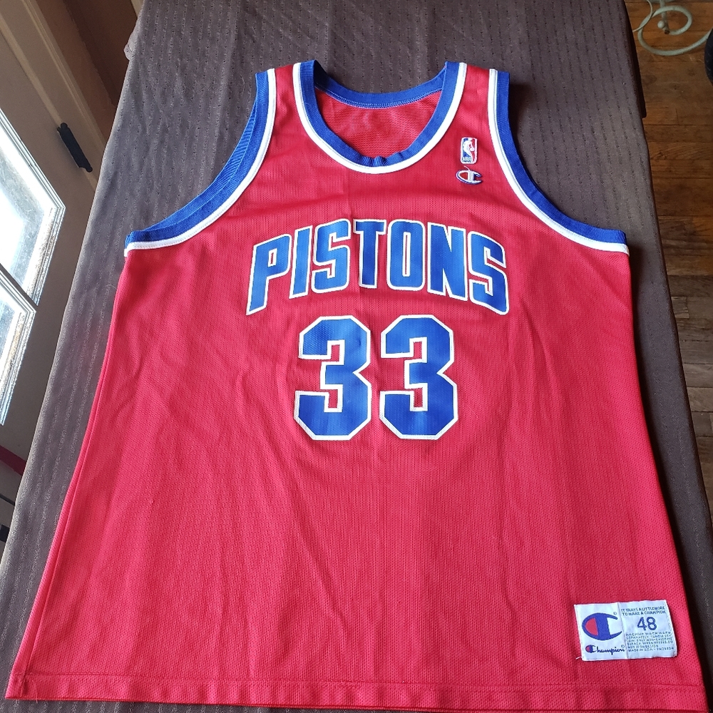 CHAMPION Grant Hill Pistons Jersey 48